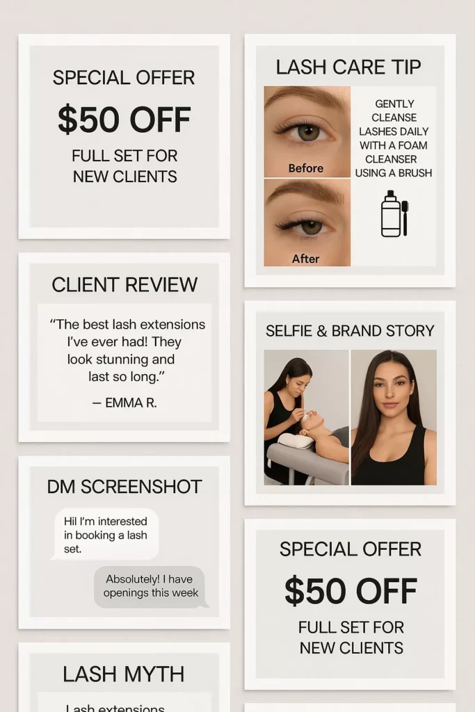 instagram ads for lash artists