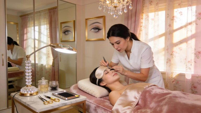 Lash salon in Boston illustrating marketing efforts for lash extensions