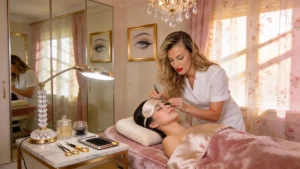 Lash salon in Boston illustrating marketing efforts for lash extensions