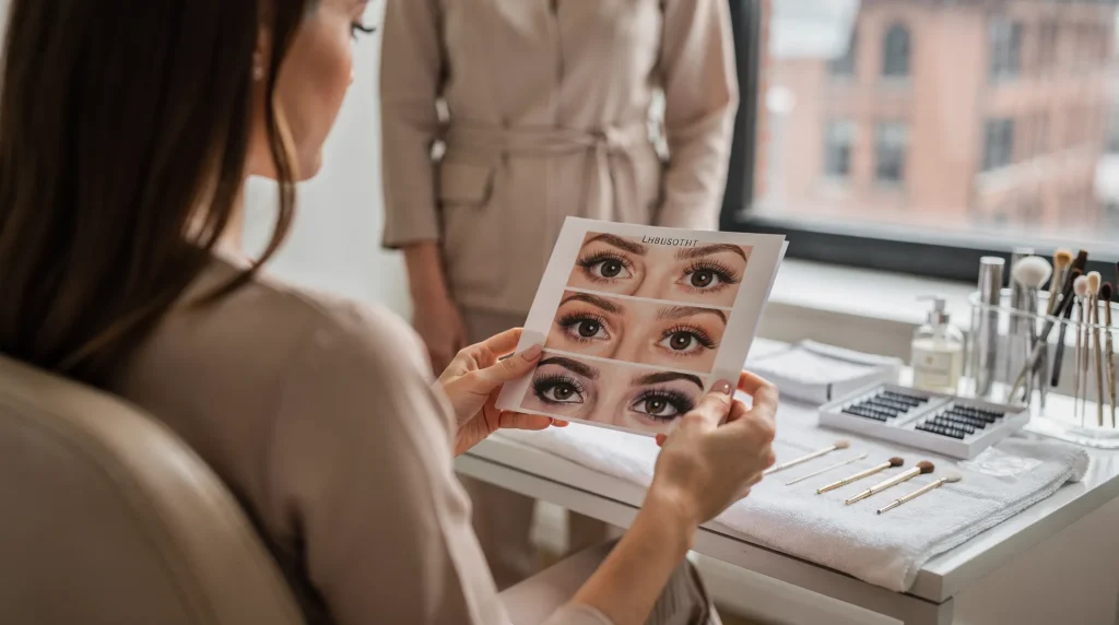 When selecting a Boston lash artist for wet look sets, verifying licensure and certification